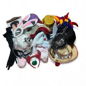Tween Young Adult Costume Accessories Lot Hats Wigs Masks Ears Cosplay Dress‎ Up